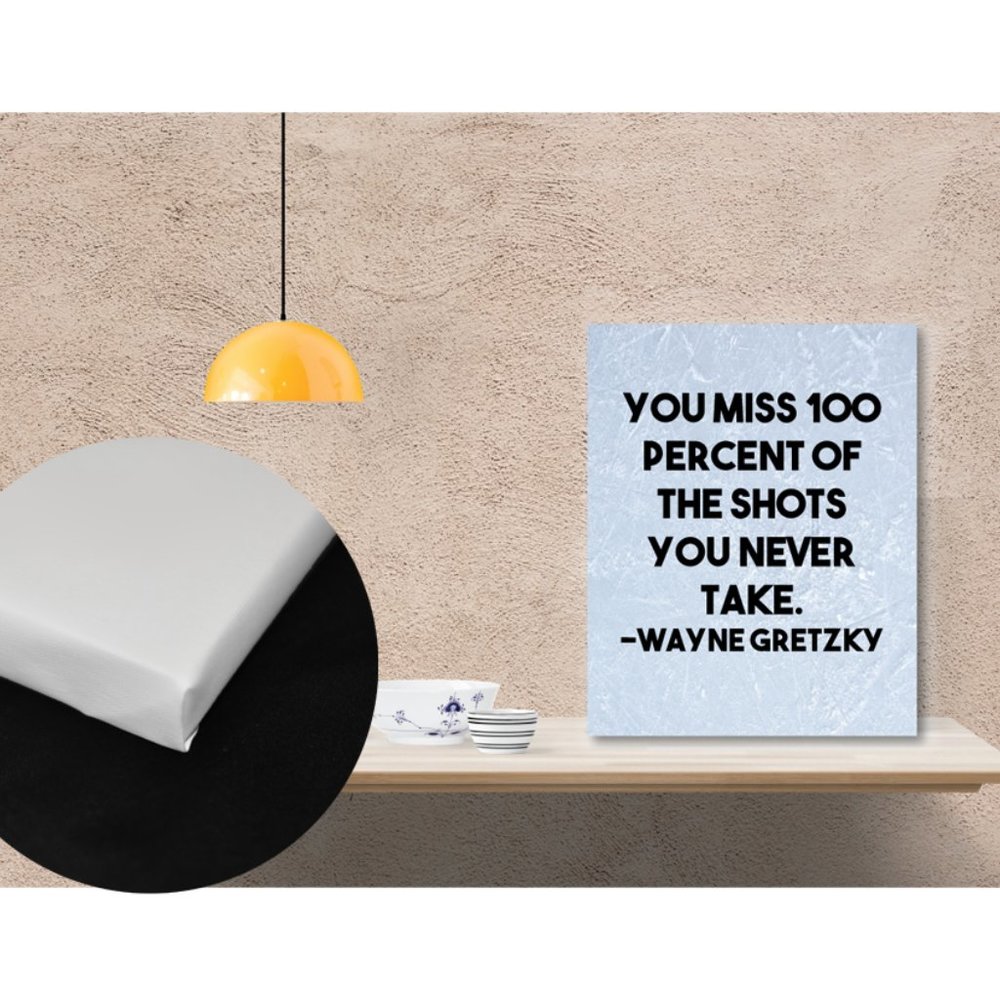 Wayne Gretzky 8"x10" Matte Canvas Wrap Quote Detroit Red Wings Hockey NEW Gift